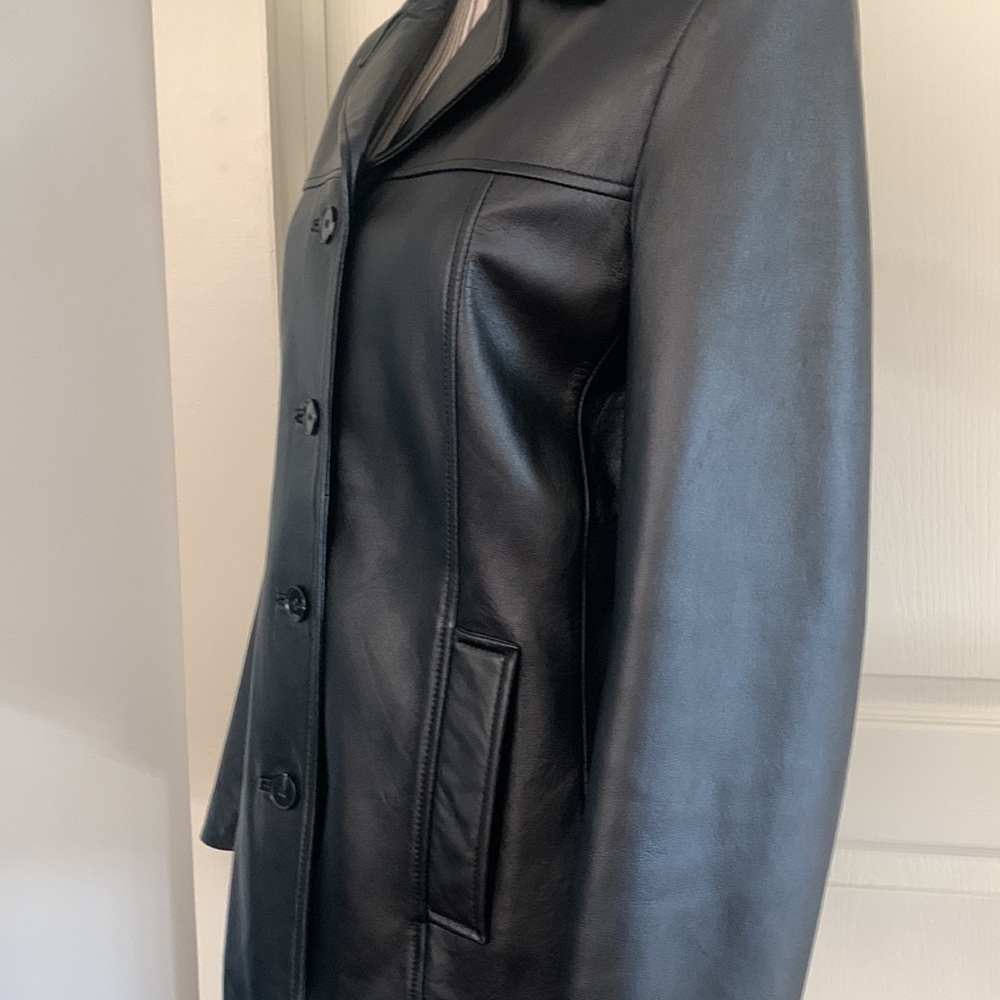 REILLY olmes black leather coat - Picture 6 of 10
